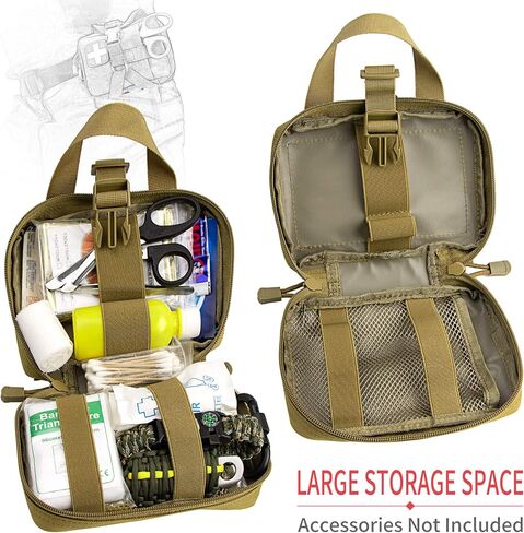 IronSeals Tactical Molle Pouches Multi-Purpose Military Nylon Waist Pack Utility Bag Detachable Patches Pouches for Dog Vest Harness in Kuwait