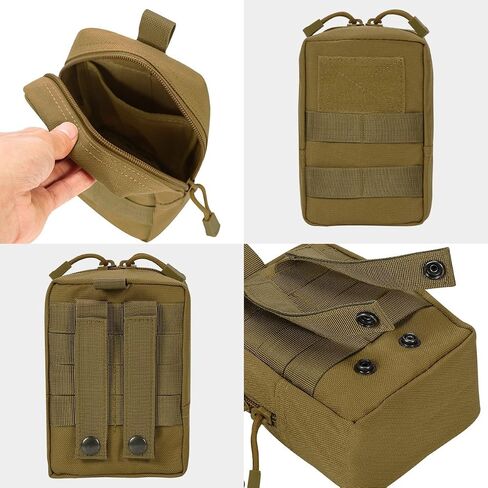 IronSeals Tactical Molle Pouches Multi-Purpose Military Nylon Waist Pack Utility Bag Detachable Patches Pouches for Dog Vest Harness in Kuwait
