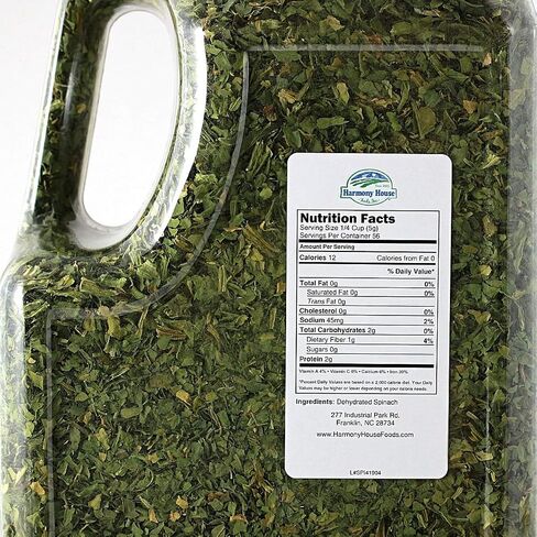 Harmony House Dried Spinach Flakes – Dehydrated Vegetables for Cooking, Camping, Emergency Supply and More in Saudi Arabia