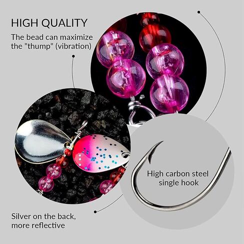 Gnuicyc Pack of 5 Spinner Baits Fishing Spinners Spinnerbait Fishing Lures for Bass Trout in Saudi Arabia
