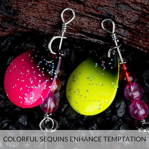Gnuicyc Pack of 5 Spinner Baits Fishing Spinners Spinnerbait Fishing Lures for Bass Trout in Saudi Arabia