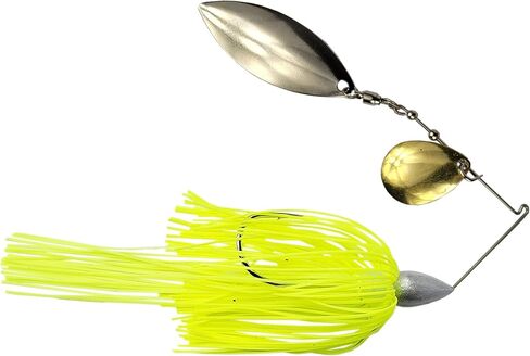 شركة Trophy Bass CS-II كولورادو ويلو 1/2 أونصة، شفرات دوارة من النحاس والنيكل مع مقطورة أو سمك السلمون المرقط أو العين رمادية فاتحة اللون أو بايك أو طعم باس، طُعم صيد للمياه العذبة أو المياه المالحة in Kuwait