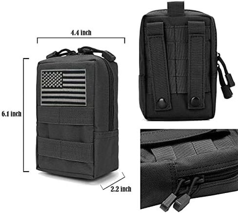 Genleas Molle Pouches Multi-Purpose Compact Tactical Compact Water-Resistant EDC Pouch with D-Ring Hook in Saudi Arabia