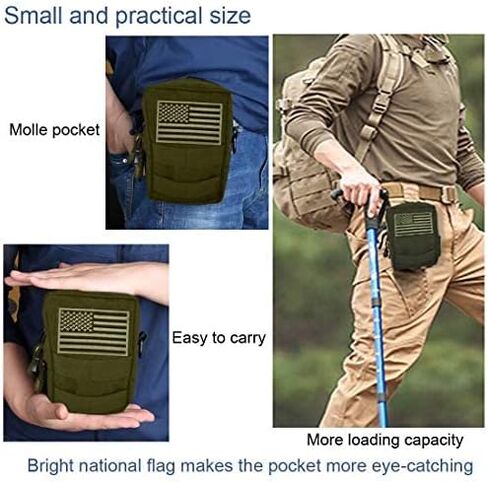 Genleas Molle Pouches Multi-Purpose Compact Tactical Compact Water-Resistant EDC Pouch with D-Ring Hook in Saudi Arabia