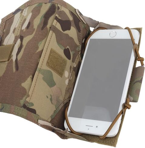 SABADO Tactical Molle Admin Pouch,Admin Phone Pouch MOLLE,Molle Cell Phone Pouch Chest Horizontal Small Phone Holder Case for Plate Carrier Vest MOLLE/PLAS System Screen Size 4.7''-6.7'' in Kuwait