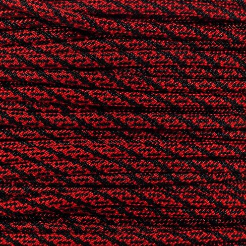 Paracord Planet 550 Paracord – Type III 7 Strand Military Cord – Multiple Colors and Sizes – Indoor and Outdoor Uses - Made in The USA (Red Helix, 25 Feet) in Kuwait