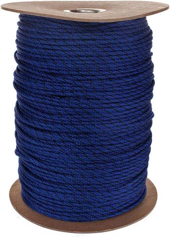 Paracord Planet 550 Paracord – Type III 7 Strand Military Cord – Multiple Colors and Sizes – Indoor and Outdoor Uses - Made in The USA (Red Helix, 25 Feet) in Kuwait