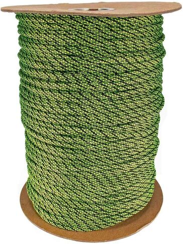 Paracord Planet 550 Paracord – Type III 7 Strand Military Cord – Multiple Colors and Sizes – Indoor and Outdoor Uses - Made in The USA (Red Helix, 25 Feet) in Kuwait