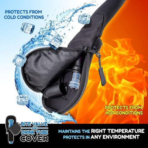 عازل غطاء صمام العض على شكل أنبوب الشرب مثالي لحقائب الظهر المرطبة من Osprey، Platypus، Hydrapak، Source، CamelBak - غطاء كم عازل للمثانة المائية وغطاء صمام العض in Kuwait