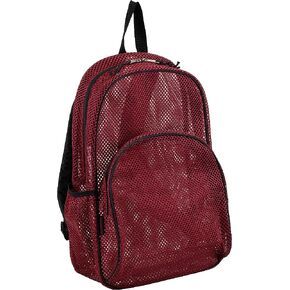 Eastsport Mesh Backpack With Adjustable Padded Shoulder Straps, Deepest Red