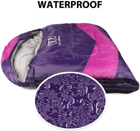 Gold Armour Sleeping Bags for Adults Cold Weather & Warm - Backpacking Camping Sleeping Bag for Kids 10-12, Girls, Boys - Lightweight Compact Camping Essentials Gear Accessories, Right Zipper in Kuwait