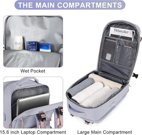 coofay Travel Backpack For Women Men Airline Approved Carry On Backpack Flight Approved Waterproof Sports Luggage Backpack Casual Daypack Small Hiking Backpack in Saudi Arabia