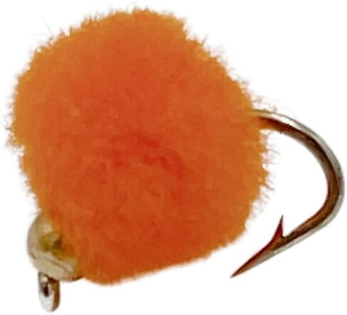 Bead Head Trout & Salmon Eggs, 12 Fly Fishing Lures in Size 12 - Streamer & Steelhead Flies in Kuwait