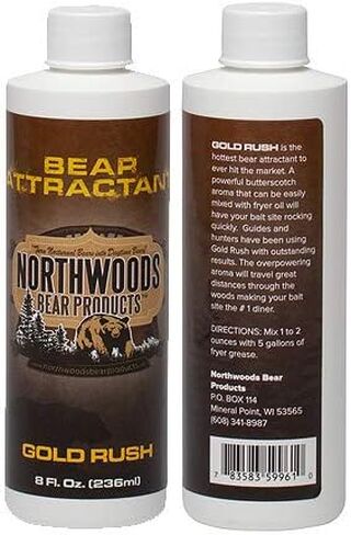 Gold Rush - #1 Bear Bait Attractant Additive, Strong Butterscotch Aroma Bears Can't Resist, 1 8oz. Bottle in Saudi Arabia