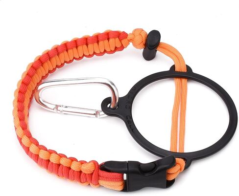 HYDRO CELL Wide Mouth Paracord Handle - Strap Carrier with Safety Ring and Carabiner. Compatible with 14, 18, 24, 32, 40, and 64 oz Stainless Steel Water Bottles in Kuwait