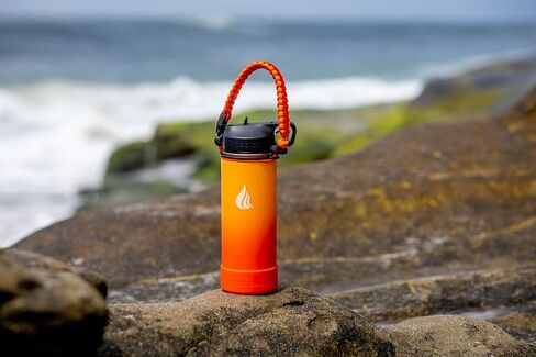 HYDRO CELL Wide Mouth Paracord Handle - Strap Carrier with Safety Ring and Carabiner. Compatible with 14, 18, 24, 32, 40, and 64 oz Stainless Steel Water Bottles in Kuwait