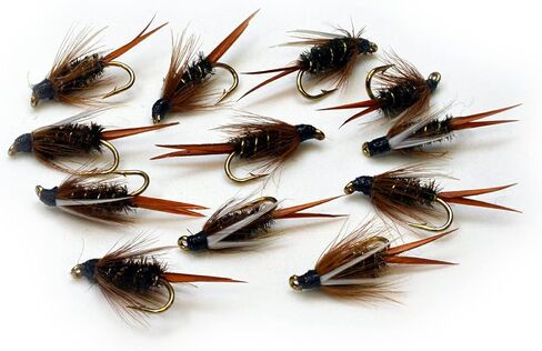 1 Dozen - Prince Nymph Flies - Fly Fishing on Mustad Hooks in Kuwait