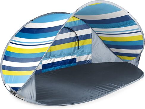 Picnic TIME Manta Portable Beach Tent, Fully-Assembled Pop Up Tent, Beach Shade and Sun Shelter, Instant Outdoor Shade with Carrying Bag for Outdoors and UPF50+ UV Protection, (Light Blue) in Kuwait