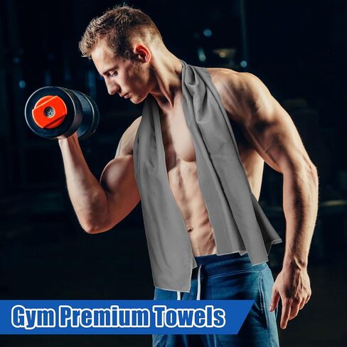 8 Pcs Microfiber Camping Towels Water Absorbent Fast Drying Microfiber Travel Towel Lightweight Compact Soft Gym Towel with 1 Waterproof Polyester Drawstring Bag for Camping Beach Gym Sport Yoga Swim in Saudi Arabia