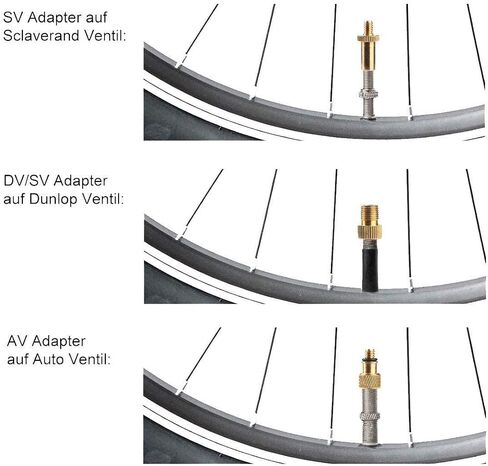 16PCS Premium Brass Valve Adapter, Bike Tire Valve Adapters, Ball Pump Needle, Adapters Kit as Inflation Devices and Accessories fit for Standard Pump or Air Compressor in Kuwait