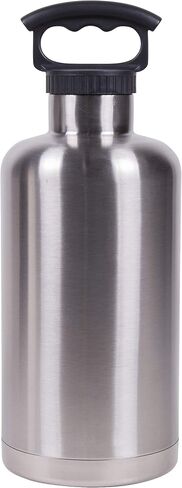 FIFTY-FIFTY Growler, Double Wall Vacuum Insulated Water Bottle, Stainless Steel, 3 Finger Cap w/Standard Top, 64oz/1.9L in Saudi Arabia