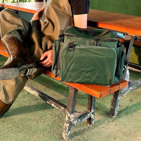 حقائب صيد السمك لصيد الاسماك في المياه المالحة او العذبة، مجموعة تخزين معدات صيد الاسماك، منظم اسماك محمول مقاوم للماء مع حزام كتف (ارمي جرين)، ارمي جرين، حقيبة, اخضر جيشي, حقيبة in Kuwait