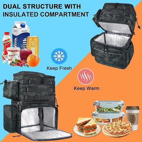MATEIN Fishing Backpack, Tackle Storage Bag with Rod Holders & Cooler | Water Resistant Fishing Bag Fits 4 3600 Trays, Large Wide Open Tackle Box Backpack, Gifts for Fishermen in Kuwait