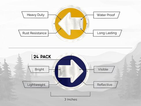Wild Drifter Trail Markers - Bright Reflective Trail Marker Pack of 24, Easy to Mount, Mark Your Trees for Hunting, Hiking, Camping, and More. in Saudi Arabia