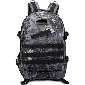 Camo Backpack, 40L Military Tactical Backpack, Hiking Trekking Rucksack with USA Flag Patch (ACU Camo)