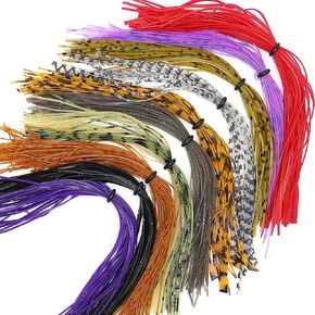 YZD Silicone Skirts Rubber Skirts Threads 10 Colors for Fly Tying Material Make Rubber Jig Skirts Spinnerbati Lures Spoon Blade Squid Skirt Replacement Thread