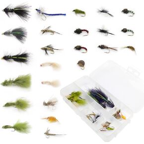 Fly Fishing Flies Assortment Saltwater Flies Handmade Fly Fishing Lures Wet Flies Streamer Saltwater Flies for Trout