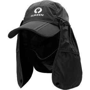 Sukeen Cooling Sun Hat with Neck Flap Fishing Safari Cap Neck Protection UPF 50+ with Removable Neck Flap Portable Cap in Saudi Arabia