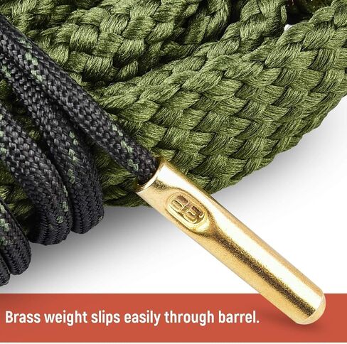 EZshoot Bore Cleaner، منظف مسدسات لـ .223 5.56mm/.22/9mm/.380/12 GA/.30/.308/.44 Cal وغيرها من العيارات الأخرى، منظف تجويف مدمج وقابل لإعادة الاستخدام in Kuwait