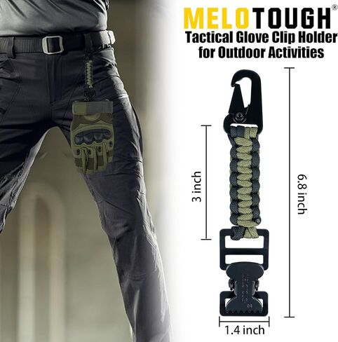 MELOTOUGH Tactical Glove Clip Holder Work Glove Holder Clip for Tactical Backpack, Tool Belt in Kuwait