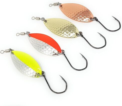 Prime Lures Casting Fishing Spoons 4 Pack. Real Silver. Slays Salmon, Steelhead, Bass, Trout. Great Action… in Saudi Arabia