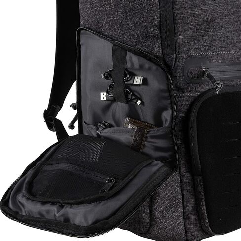 Tac-Six Command Tactical Pack, Backpack with Laptop and Conceal Carry Pocket, 20 Inch/2260 Cubic inches / 37 L, Gray/Black, One Size, 10884 in Saudi Arabia
