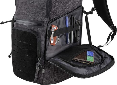 Tac-Six Command Tactical Pack, Backpack with Laptop and Conceal Carry Pocket, 20 Inch/2260 Cubic inches / 37 L, Gray/Black, One Size, 10884 in Saudi Arabia