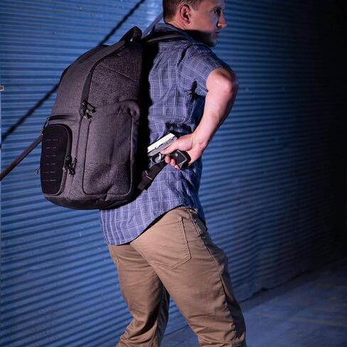 Tac-Six Command Tactical Pack, Backpack with Laptop and Conceal Carry Pocket, 20 Inch/2260 Cubic inches / 37 L, Gray/Black, One Size, 10884 in Saudi Arabia