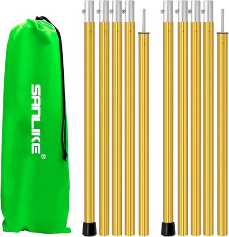 SANLIKE 75in Aluminum Tent Poles, Collapsible Tarp Poles for Canopy, 4-Pack in Kuwait