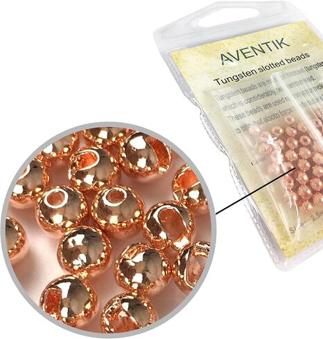 فكر سريع فكر في الخرز العميق Aventik 100 قطعة من خرز التنغستن مواد ربط الذبابة المشقوقة 10 ألوان / 5 أحجام خطافات تهزهز لصيد الأسماك in Kuwait