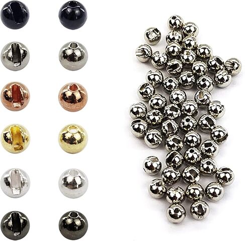 فكر سريع فكر في الخرز العميق Aventik 100 قطعة من خرز التنغستن مواد ربط الذبابة المشقوقة 10 ألوان / 5 أحجام خطافات تهزهز لصيد الأسماك in Kuwait