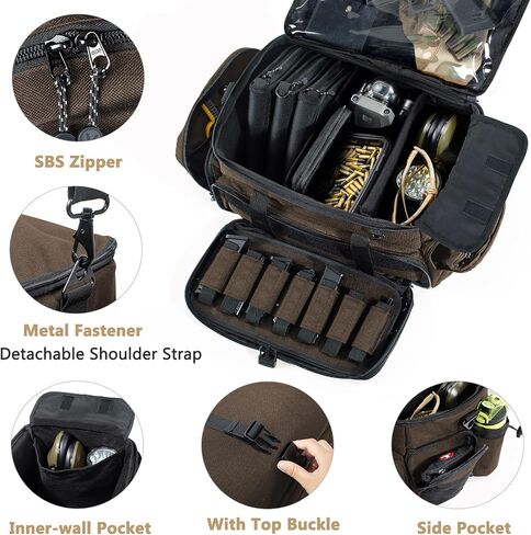 Large Pistol Range Bag Shooting for 5-7 Handguns- Tactical Bag Pistol Cases in Saudi Arabia