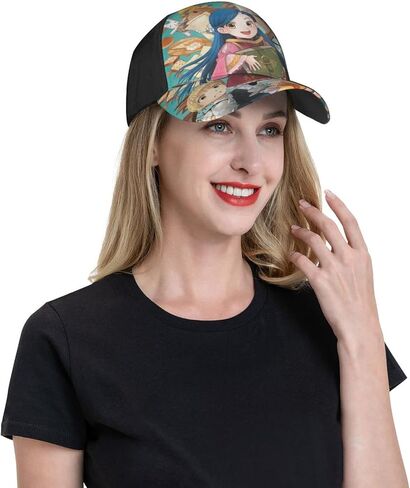Animation Ascendance of A Bookworm Baseball Hat Adjustable Novelty Fashion Casual Cap Unisex Fishing Trucker Hat Black in Saudi Arabia