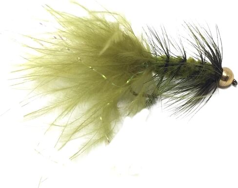 Feeder Creek Woolly Bugger Fly Fishing Flies 12pc Fly Fishing Assortment | Handmade Wet Flies for Fly Fishing in Various Patterns/Colors | Streamer Flies in Kuwait
