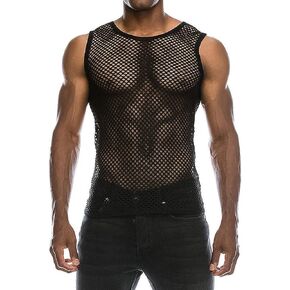 F_Gotal Men's Gym Tank Tops Workout Muscle Tee Solid Color Mesh Breathable Training Bodybuilding Fitness Vest T Shirts in Saudi Arabia