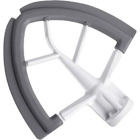 Flex Edge Beater for KitchenAid Tilt-Head Stand Mixer, 4.5-5 Quart Flat Beater Paddle with Flexible Silicone Edges Bowl Scraper, Grey