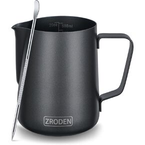 Milk Frothing Pitcher, 12oz 20oz 32oz Espresso Steaming Pitchers Stainless Steel Cappuccino Coffee Machine Accessories Barista Tools Steamer Froth Pitchers Milk Jug Cup with Decorating Pen Latte Art in Saudi Arabia