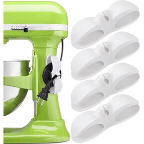SisBroo Cord Organizer for Appliances, 4PCS Kitchen Appliance Cord Winder Cable Organizer, Cord Holder Cord Wrapper for Appliances Stick on Pressure Cooker, Mixer, Blender, Coffee Maker, Air Fryer in Saudi Arabia