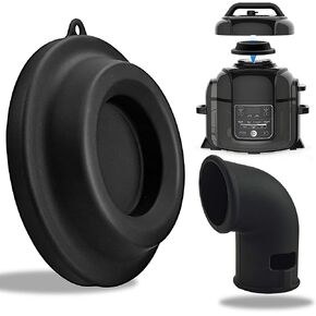 Lid Stand Silicone Lid Holder Accessories and Steam Release Diverter Set, 2 in 1 Kitchen Accessory Compatible with Ninja Foodi Pressure Cooker and Air Fryer 5 Qt, 6.5 Qt and 8 Quart (Black) in Kuwait