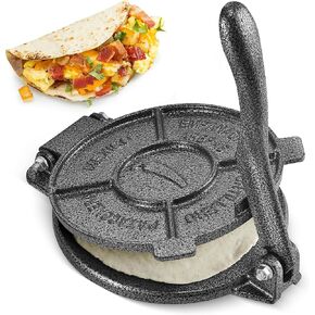 ARC 8-Inch Cast Iron Tortilla Press with 100 Parchment Papers | Rust-Proof Coating & Heavy Duty, Perfect for Homemade Tortillas, Rotis, Quesadillas & Empanadas in Saudi Arabia